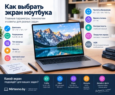 Как выбрать экран ноутбука: полное руководство по дисплеям