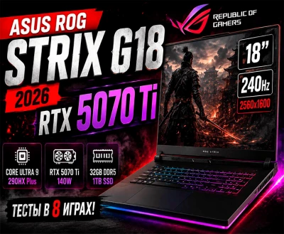 ASUS ROG Strix G18 G815LR — подробный обзор игрового ноутбука с RTX 5070 Ti